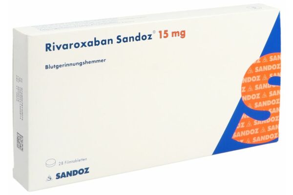 Rivaroxaban Sandoz Filmtabl 15 mg 28 Stk