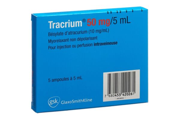 Tracrium Inj Lös 50 mg/5ml 5 Amp 5 ml