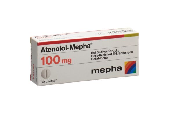 Atenolol-Mepha Lactab 100 mg 30 pce