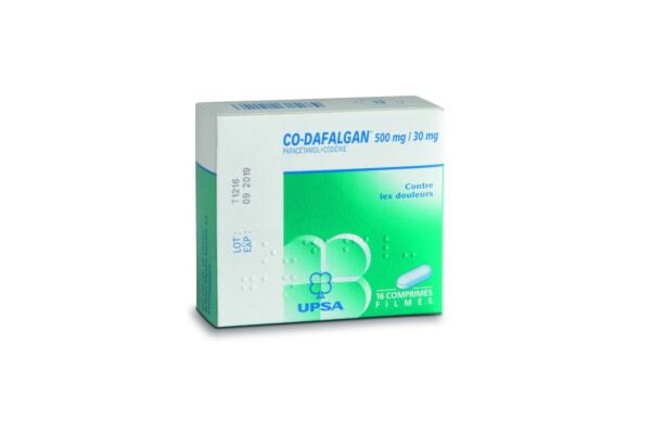 Co-Dafalgan cpr pell 500/30mg 16 pce