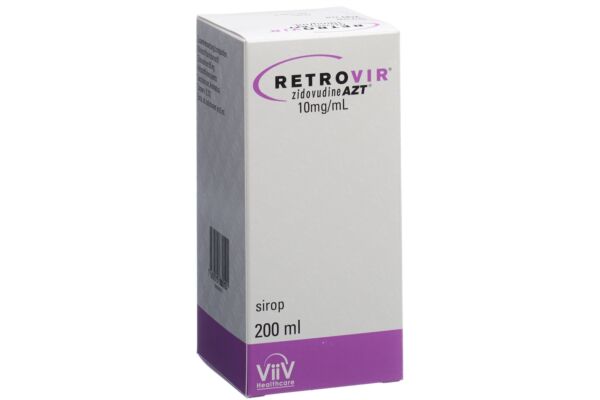 Retrovir AZT Sirup 10 mg/ml Fl 200 ml