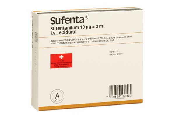 Sufenta Inj Lös 10 mcg/2ml 5 Amp 2 ml