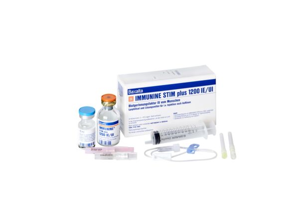 Immunine STIM Plus subst sèche 1200 UI avec solvant flac