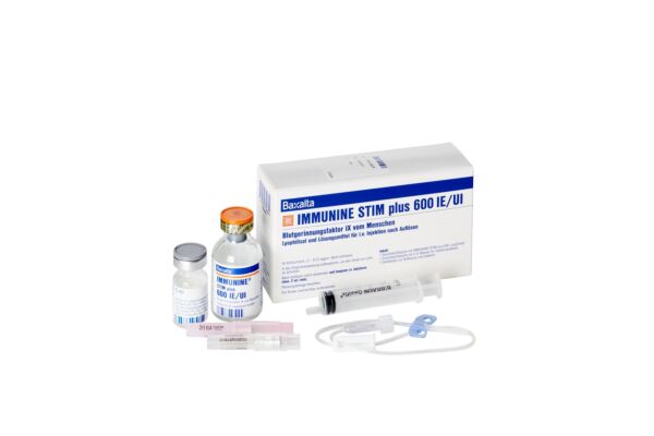 Immunine STIM Plus Trockensub 600 IE mit Solvens Durchstf