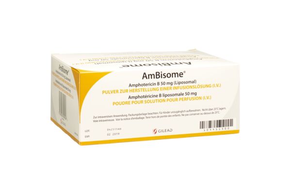 AmBisome subst sèche 50 mg flac 10 pce