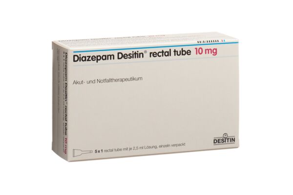 Diazepam Desitin rectal tube 10 mg 5 x 2.5 ml