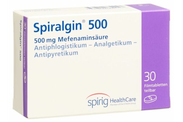 Spiralgine cpr pell 500 mg 30 pce