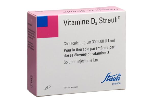 Vitamine D3 Streuli sol inj 300000 UI/ml 10 amp 1 ml