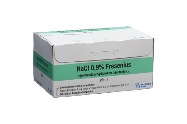 NaCl Fresenius sol inj 0.9 % 20ml ampoules polypropylène 20 pce