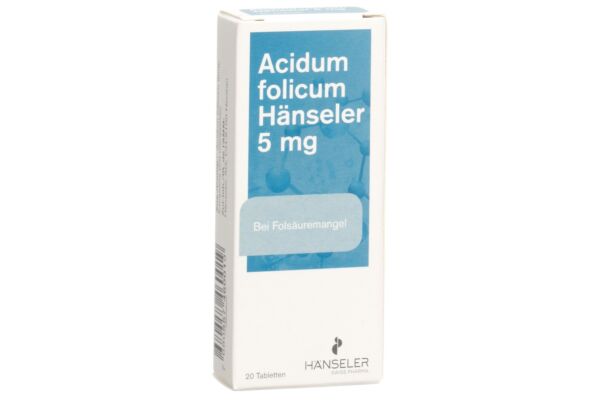 Acidum folicum Hänseler cpr 5 mg 20 pce