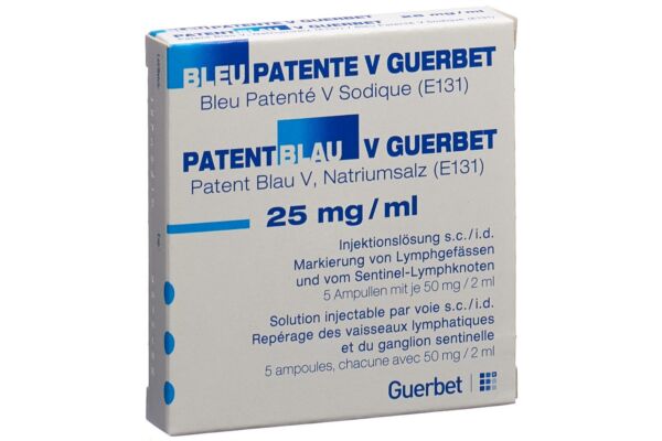 Bleu Patenté V Guerbet sol inj 5 amp 2 ml