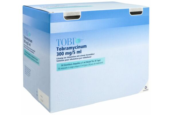 Tobi sol inhal 300 mg/5ml 56 amp 5 ml