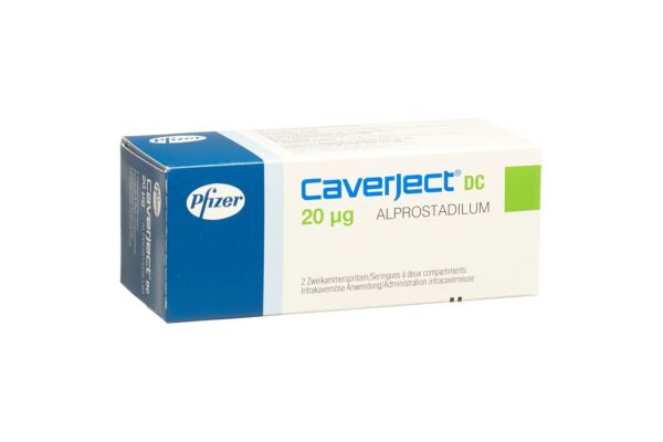 Caverject DC subst sèche 20 mcg ser pré 2 pce