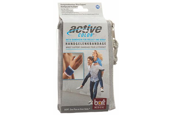 Bort ActiveColor Handgelenkbandage L +19cm blau