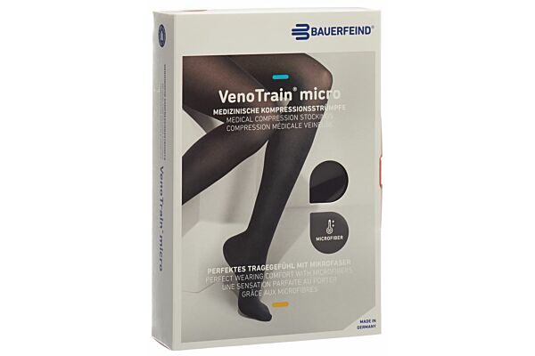 VENOTRAIN MICRO A-TU KKL2 M plus/short geschlossene Fussspitze schwarz