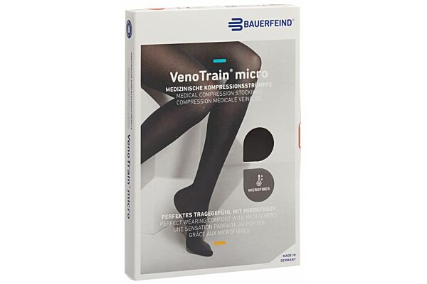 VENOTRAIN MICRO A-D KKL2 S normal/long geschlossene Fussspitze schwarz 1 Paar