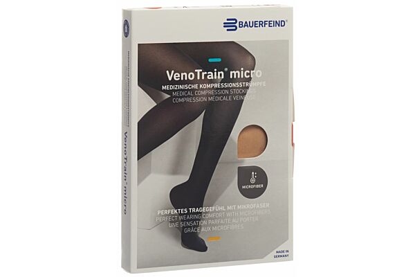 VENOTRAIN MICRO A-D KKL2 L normal/short geschlossene Fussspitze creme 1 Paar