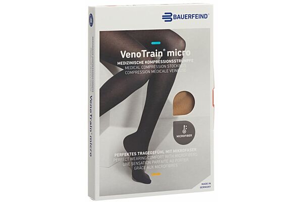 VENOTRAIN MICRO A-D KKL2 S normal/short geschlossene Fussspitze caramel 1 Paar