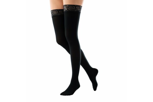 VENOTRAIN MICRO A-G CCL2 M normale/short pied fermé noir Bande dentelle 1 paire