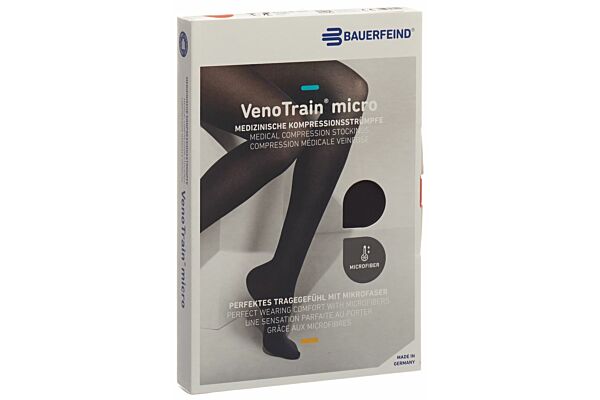 VENOTRAIN MICRO A-G KKL2 S plus/short geschlossene Fussspitze schwarz Haftband Spitze 1 Paar