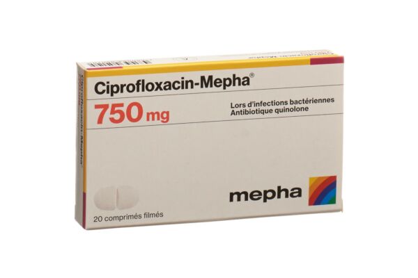 Ciprofloxacin-Mepha Filmtabl 750 mg 20 Stk