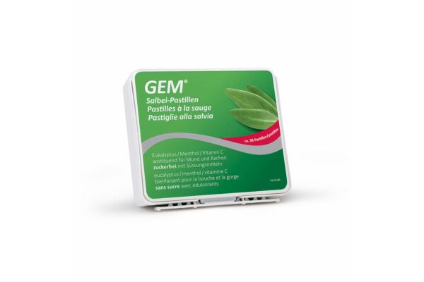 Gem pastilles sauge sans sucre bte 36 pce