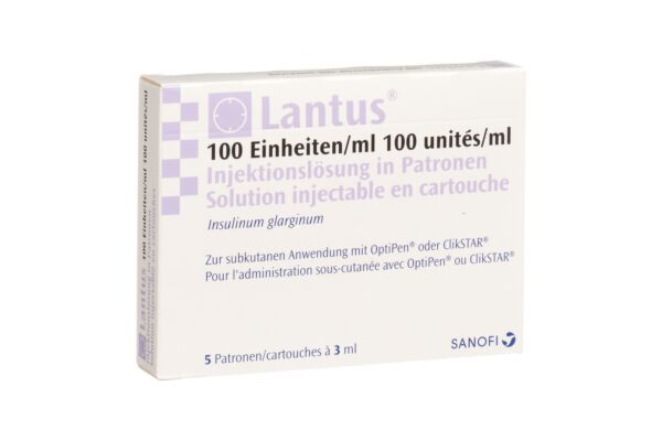 Lantus Inj Lös 100 E/ml für AllStar Pro/JuniorStar 5 Patrone 3 ml