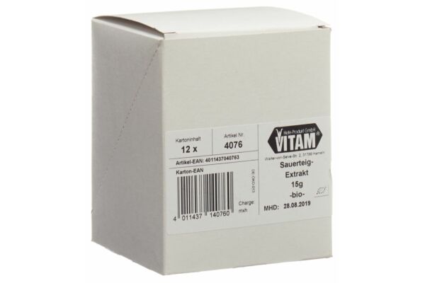 Vitam Sauerteig Extrakt Bio 12 x 15 g