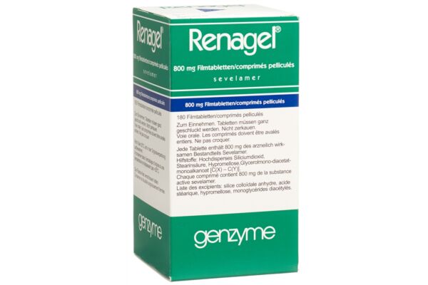 Renagel cpr pell 800 mg bte 180 pce