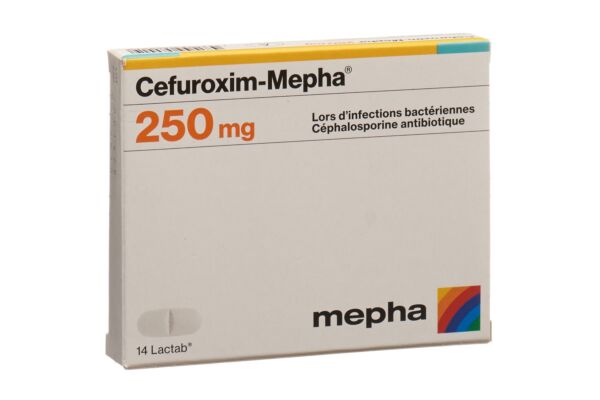 Cefuroxim-Mepha cpr pell 250 mg 14 pce