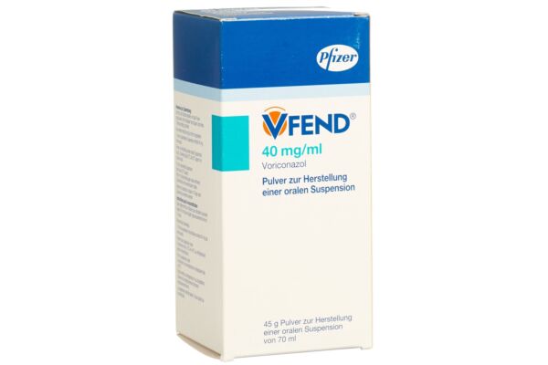 Vfend pdr 40 mg/ml pour suspension fl 70 ml