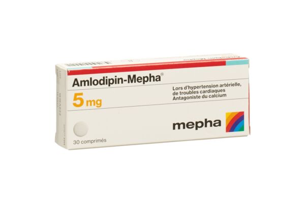 Amlodipin-Mepha Tabl 5 mg 30 Stk