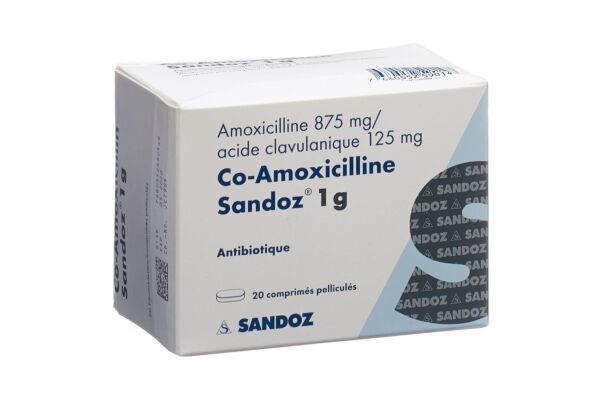 Co-Amoxicillin Sandoz Filmtabl 1 g 20 Stk