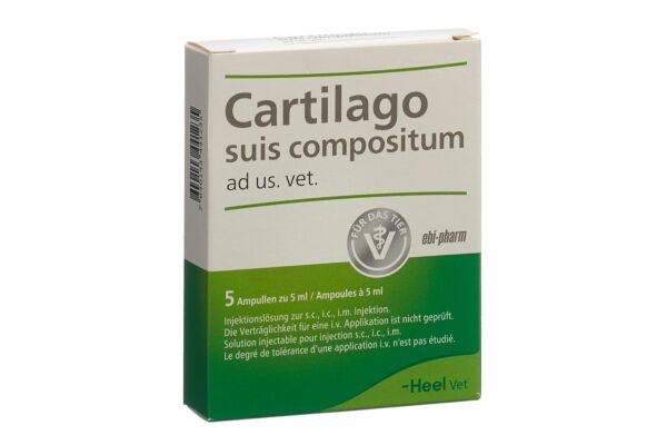 Cartilago suis compositum Heel sol inj ad us. vet. 5 amp 5 ml