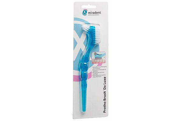 Miradent Protho Brush De Luxe Prothesenzahnbürste blau