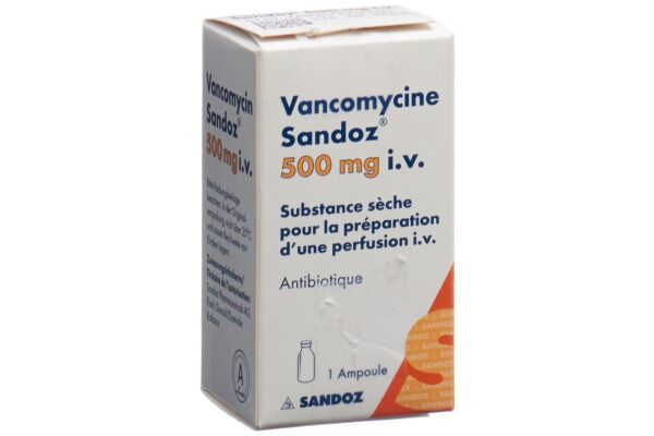 Vancomycin Sandoz Trockensub 500 mg i.v. Durchstf