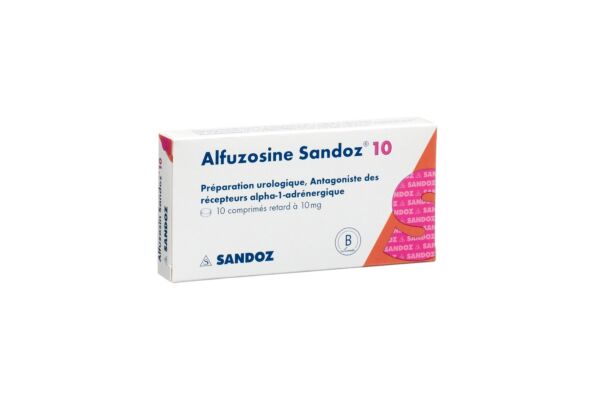 Alfuzosine Sandoz cpr ret 10 mg 10 pce