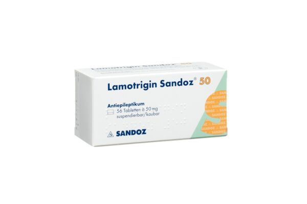 Lamotrigine Sandoz cpr disp 50 mg 56 pce