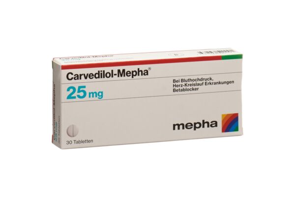 Carvedilol-Mepha Tabl 25 mg 30 Stk