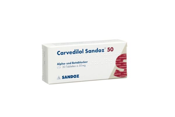 Carvédilol Sandoz cpr 50 mg 30 pce