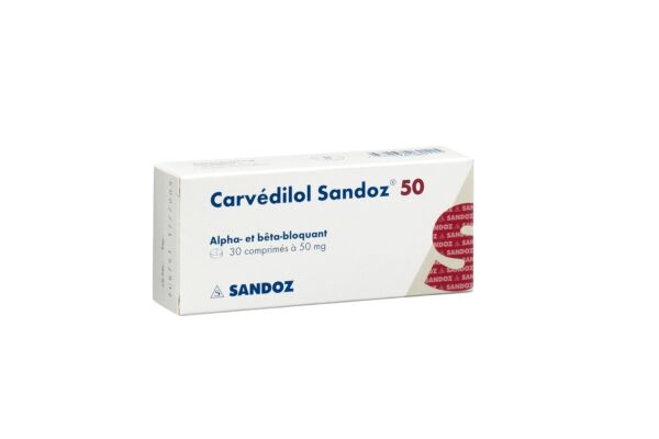 Carvedilol Sandoz Tabl 50 mg 30 Stk