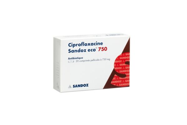 Ciprofloxacin Sandoz eco Filmtabl 750 mg 20 Stk