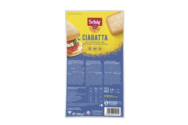 SCHÄR ciabatta pain précuit 4 x 50 g