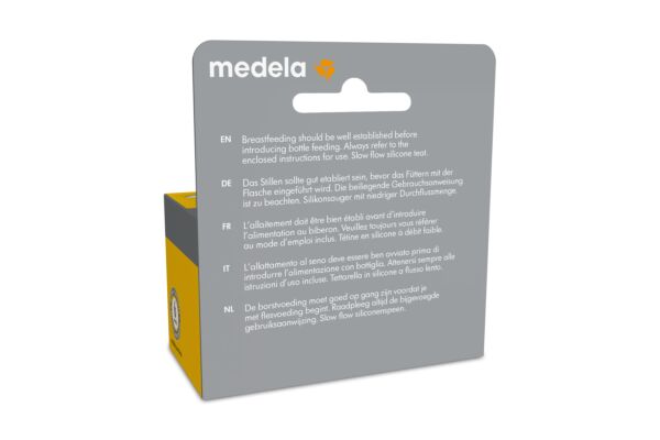 Medela tétine de remplacement flux faible 2 pce