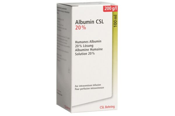 Albumin CSL Inf Lös 20 % 100ml