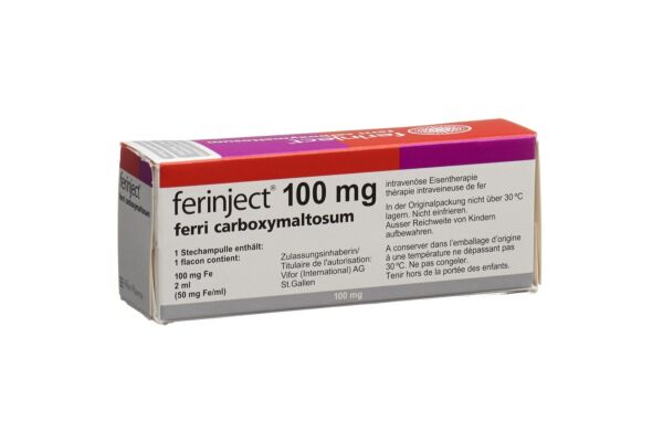 Ferinject Inj Inf Präp 100 mg/2ml 5 Durchstf 2 ml