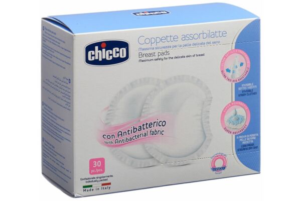 Chicco compresses allaitement allaitement sûr antibactérien 30 pce