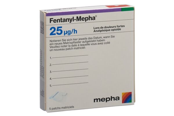 Fentanyl-Mepha Matrixpfl 25 mcg/h 5 Stk