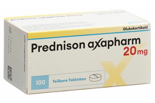 Prednison axapharm Tabl 20 mg 100 Stk