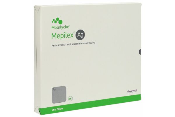 Mepilex Ag Schaumverband Safetac 20x50cm Silikon 2 Stk